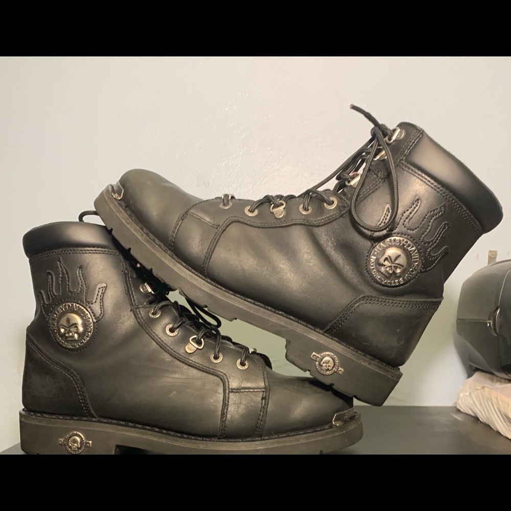 Harley-Davidson® Men's Diversion Skull 6-Inch Lace-Up Motorcycle Boots